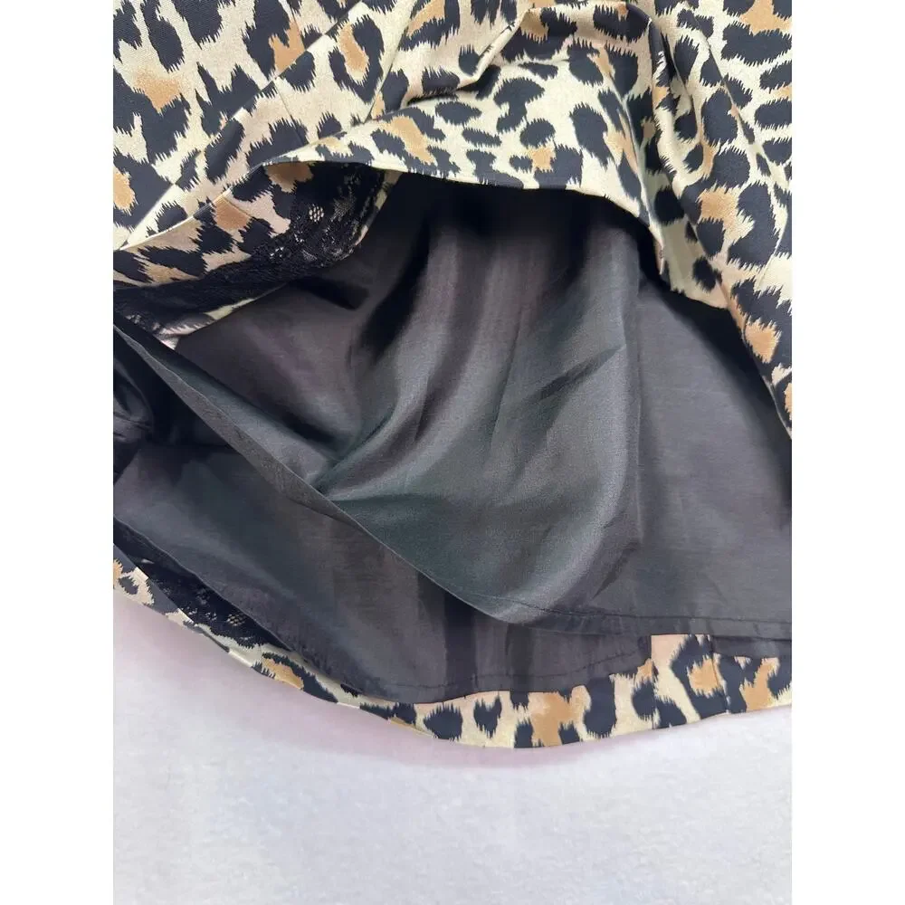 Kate Spade New York Leopard Print Sleeveless Sheath Dress Size 6 Silk Blend - Picture 6 of 11